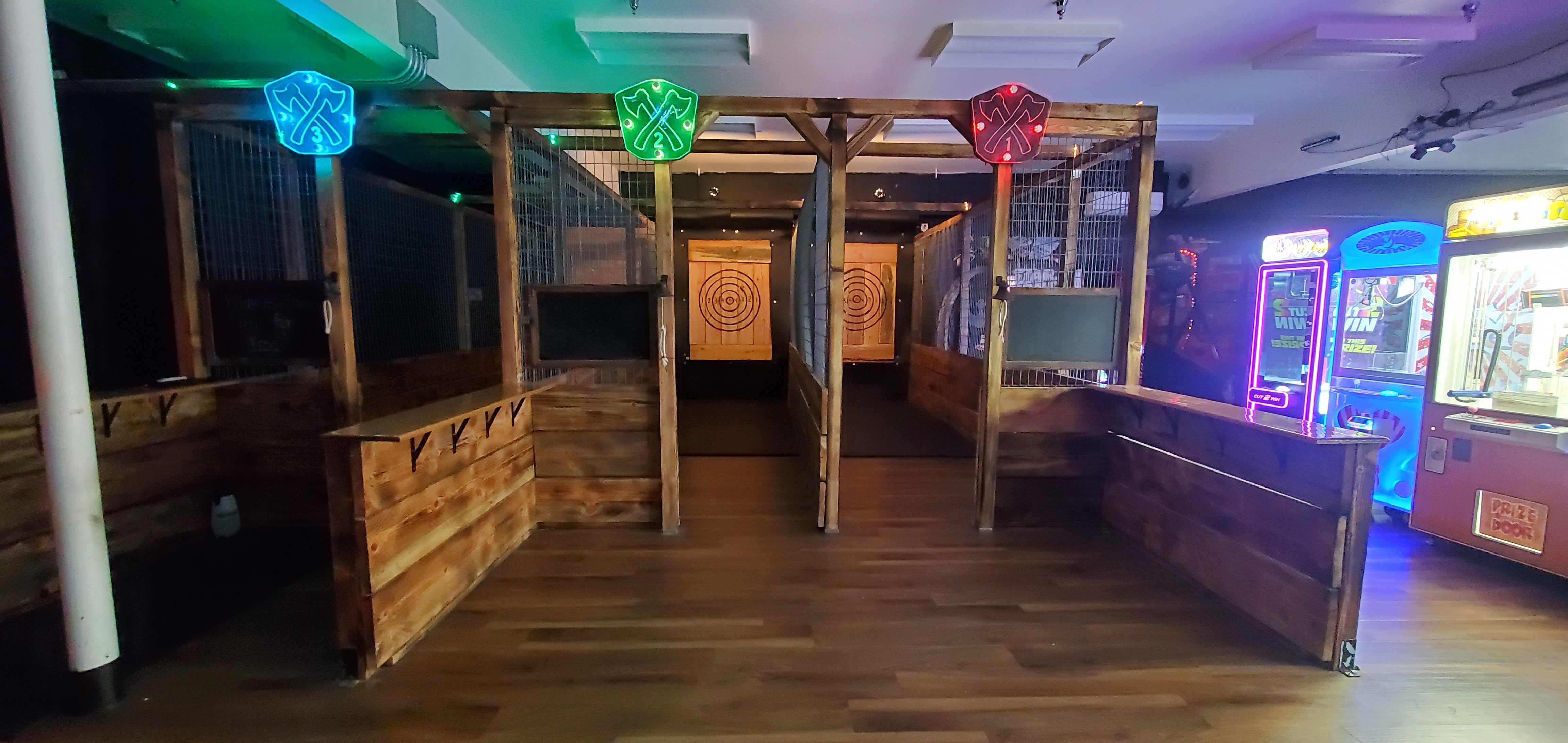 Axe throwing at Paradise Playdium