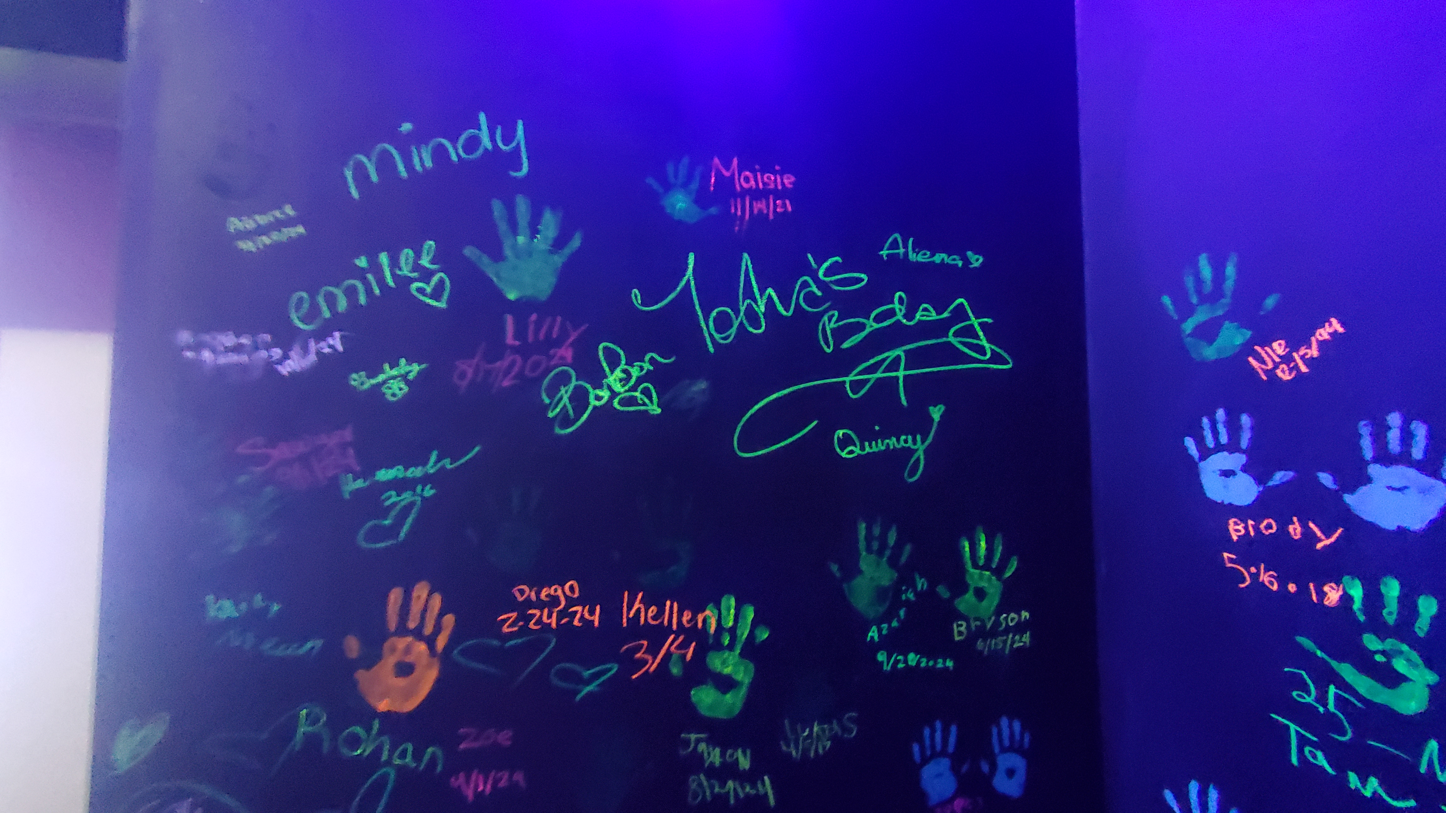 Party guests at Paradise Playdium