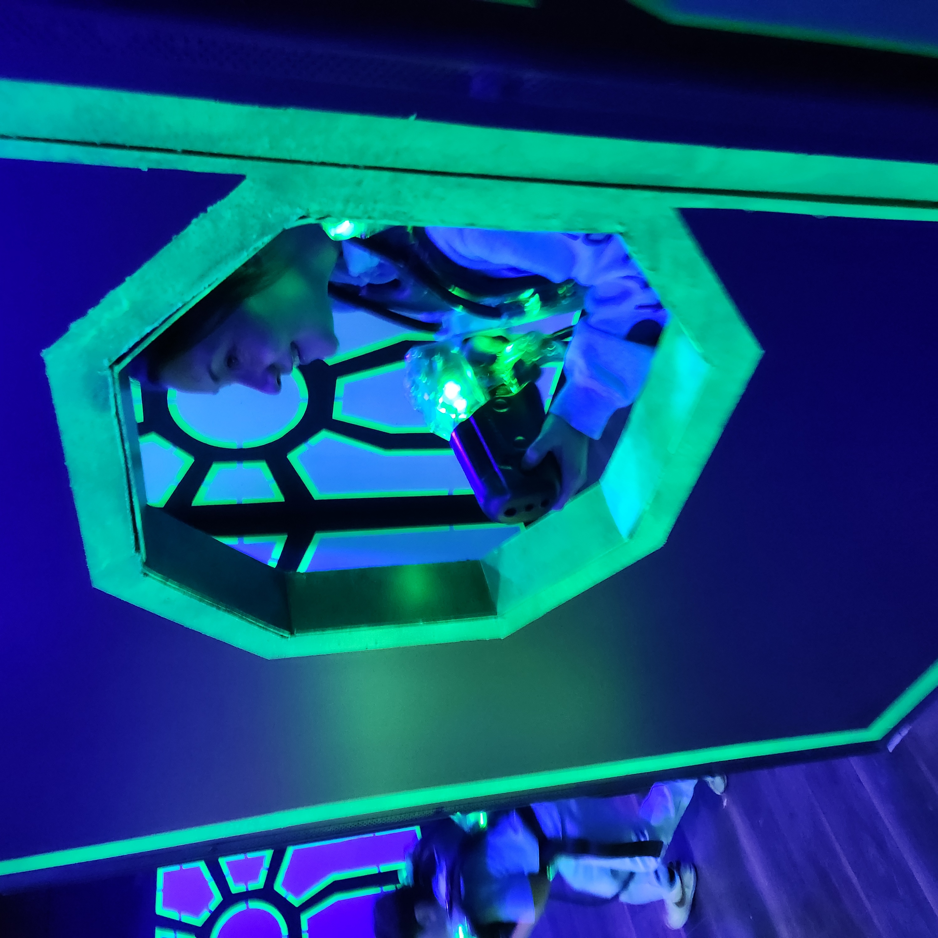 Laser tag action at Paradise Playdium